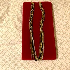 Braided to Dangling 6 Strand Necklace